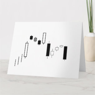Candlestick chart finance trading card