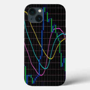 Candlestick chart stock market iPhone 13 case