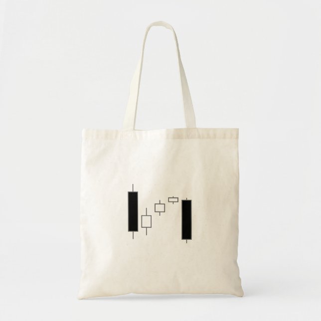 Candlestick chart tote bag (Front)