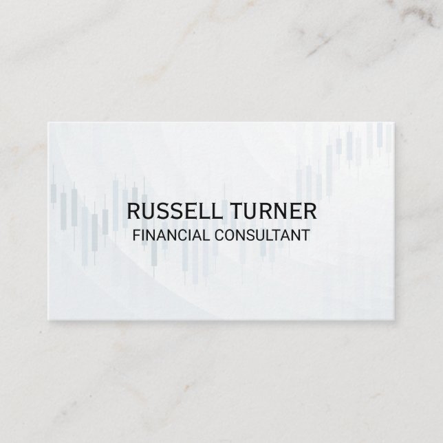 Candlestick Logos Background Business Card (Front)