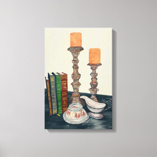Candlestick Still Life Canvas Print
