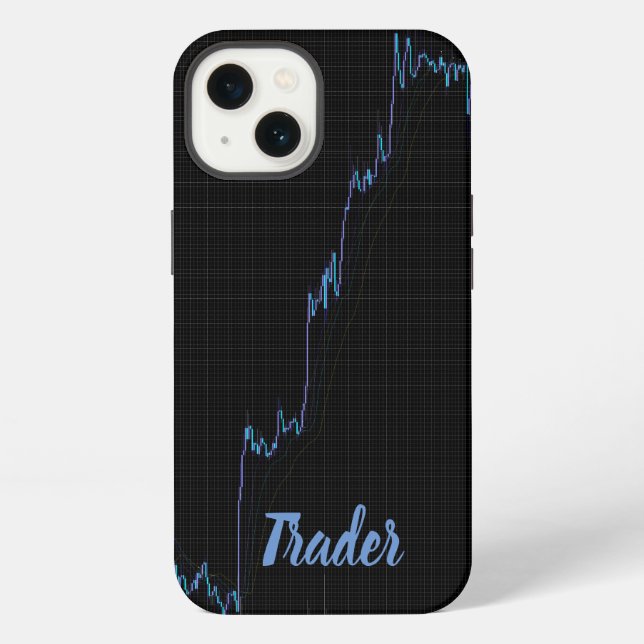 Candlestick Stock Market Chart iPhone Case (Back)