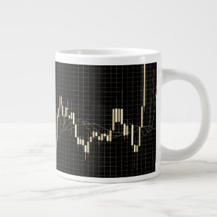 Candlestick Stock Market Financial Chart  Large Coffee Mug