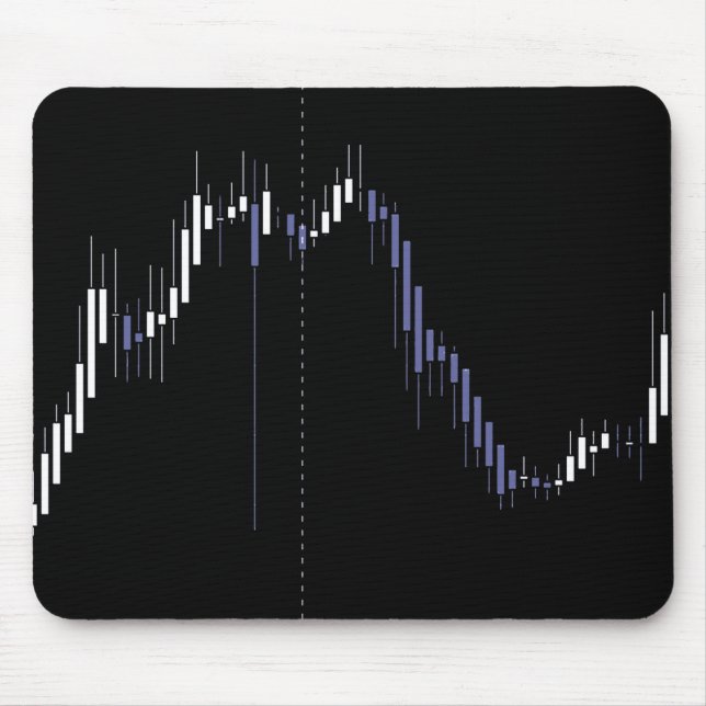 Candlestick Stock Market Simple Chart Mouse Pad (Front)