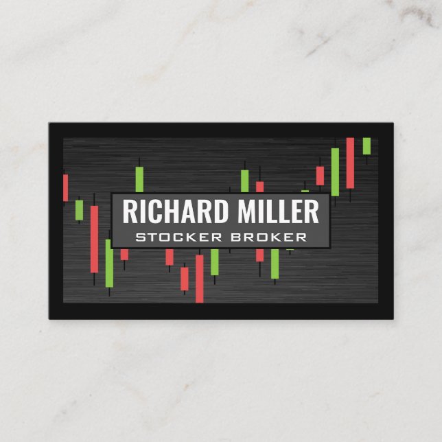 Candlesticks | Finance Business Card (Front)