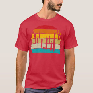 Candlesticks on retro sunset day trader T-Shirt