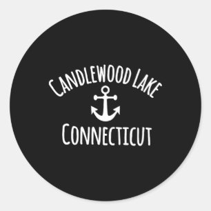 Candlewood Lake Connecticut Sailing Nautical Ancho Classic Round Sticker