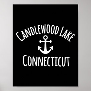 Candlewood Lake Connecticut Sailing Nautical Ancho Poster