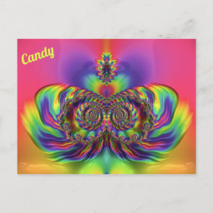 CANDY ~ 3D Design Pattern ~ Multi Colours Postcard