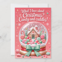 Candy and Cuddles Funny Christmas Greeting Card