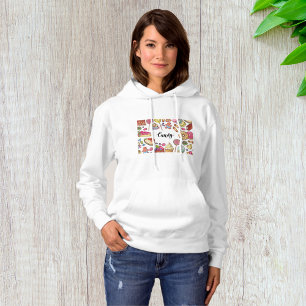 Candy and Dessert Doodles Sweet Treats Pattern Hoodie
