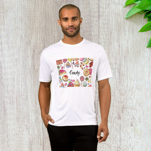 Candy and Dessert Doodles Sweet Treats Pattern T-Shirt
