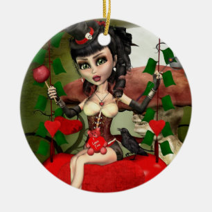 Candy Apple Love Gothic Lolita Round Ornament