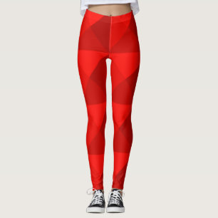 Candy Apple Red Pyramids Leggings