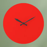 Candy Apple Red Solid Color Large Clock<br><div class="desc">Candy Apple Red Solid Color</div>