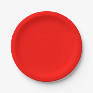 Candy Apple Red Solid Colour Paper Plate