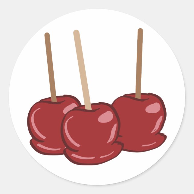 Candy Apples Classic Round Sticker (Front)