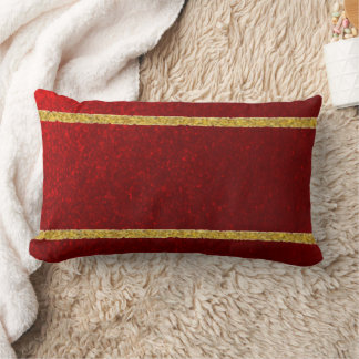 Candy Apples Red Gold Lumbar Cushion