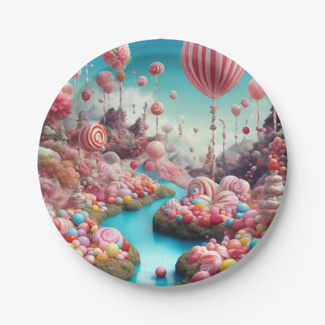 Candy Balloons Paper Plate (Front)