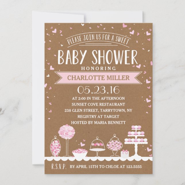 Candy Bar | Baby Shower Invitation (Front)