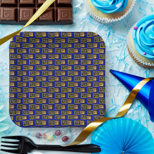 Candy Bar Golden Ticket Party Paper Plate