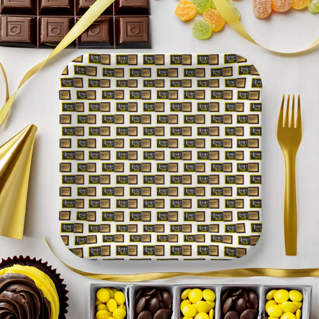 Candy Bar Golden Ticket Party Paper Plate (Creator Uploaded)