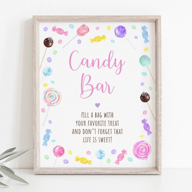 Candy Bar Lollipop Sweet Shop Birthday Sign (Creator Uploaded)