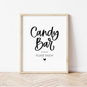Candy Bar Party Favour Sign