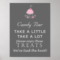 Candy Bar Wedding sign - cake design
