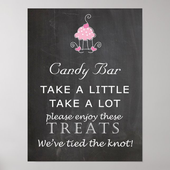 Candy Bar Wedding sign - chalkboard (Front)
