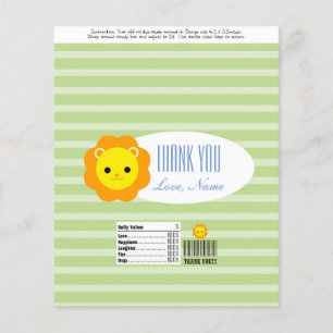 Candy Bar Wrapper Favour - green lion