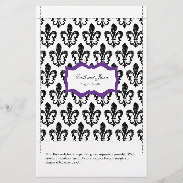 Candy Bar Wrapper | New Orleans Purple (Front)
