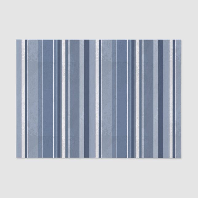 Candy Blue Stripes Tissue Paper (Front)