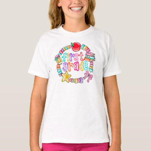 Candy Bracelet Colourful First Grade T-Shirt