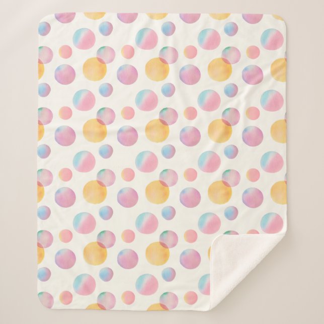 Candy Bubbles Sherpa Blanket (Front)