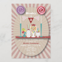 Candy Buffet Birthday Party Invitation