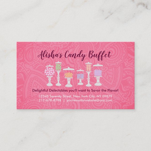 Candy Buffet Business Cards (Front)