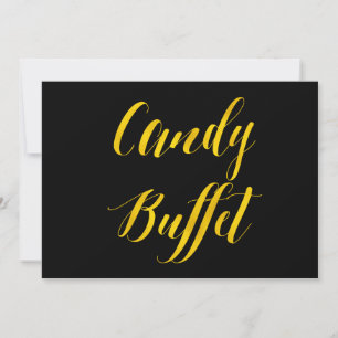 "Candy Buffet" Faux Gold Foil Chic Wedding Sign