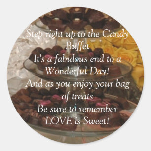 Candy buffet sticker