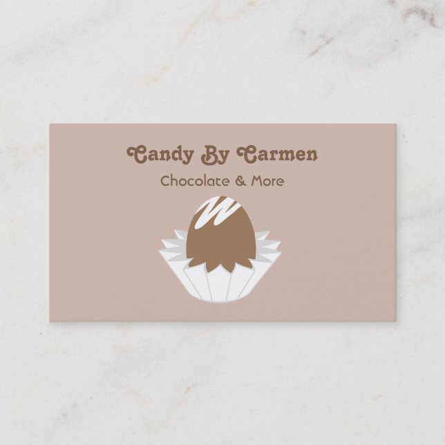 Candy Business Card - Chocolate (Front)