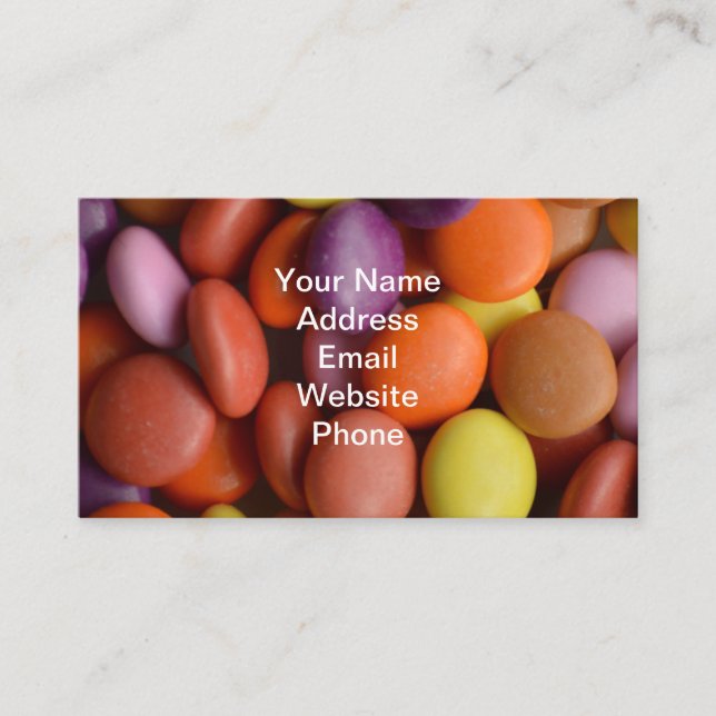 Candy Buttons  Business Card (Front)