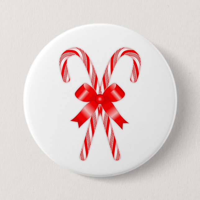 Candy Cane  7.5 Cm Round Badge (Front)