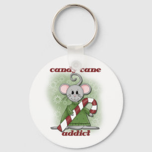 Candy Cane Addict Tshirts and Gifts Key Ring