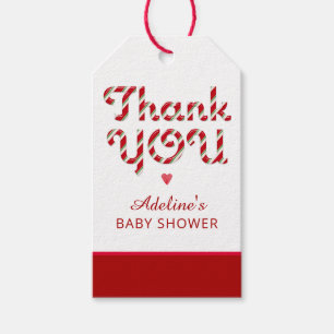Candy Cane Baby Shower Thank You Tag