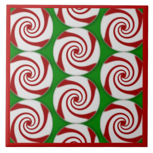 Candy Cane Basics Peppermint Drop  Tile