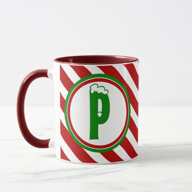 Candy Cane Basics Red/White  Mug (Left)
