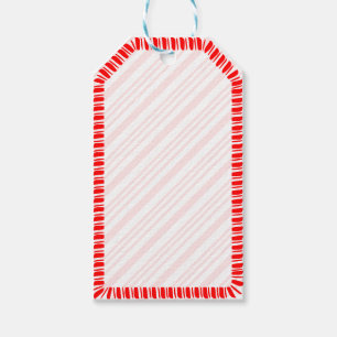 Candy Cane Border Christmas Blank Custom  Gift Tags