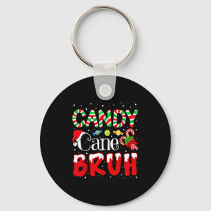 Candy Cane Bruh Christmas Love Candy Boys Girls Ki Key Ring