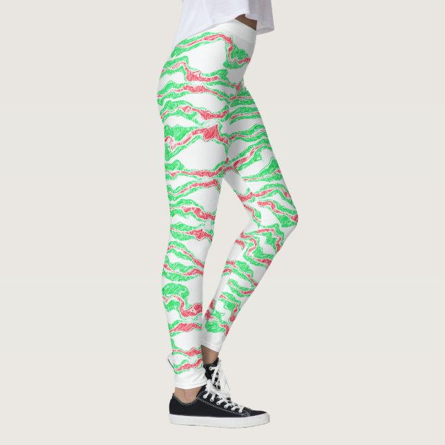 Candy Cane Camo Leggings (Right)