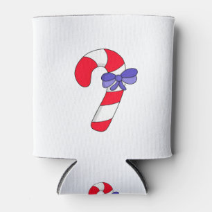 Candy cane can cooler